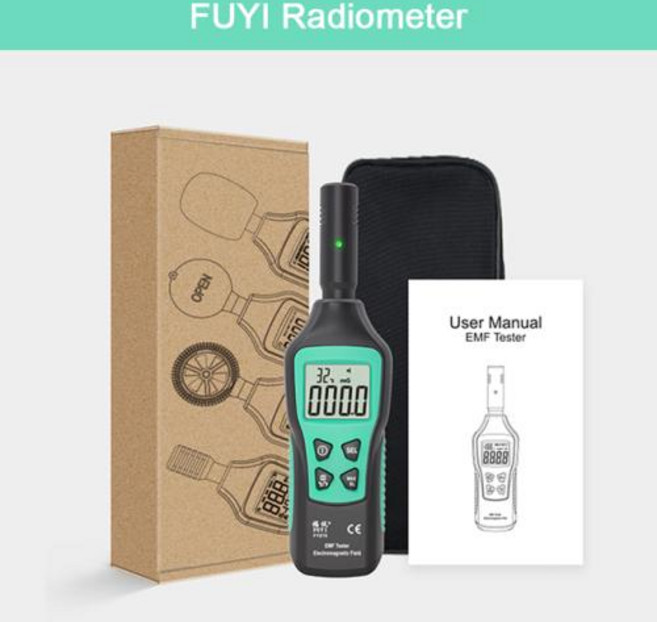 방사능측정기 MASTFUYI 전자기장 방사선 검출기 EMF 휴대용 카운터 방출 FY876, 1개