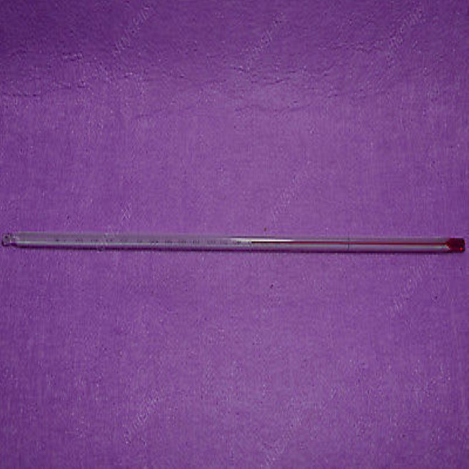 실험실 유리 섭씨 온도계 전체 길이 300mm 직경 6mm