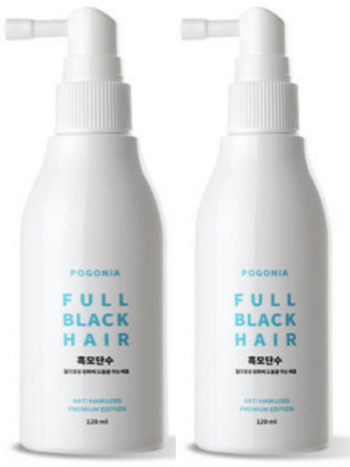 포고니아 흑모단수 헤어토닉 모근강화 탈모증상완화 두피 마사지 브러쉬 증정 기능인 인증 제품, 1개, 120ml