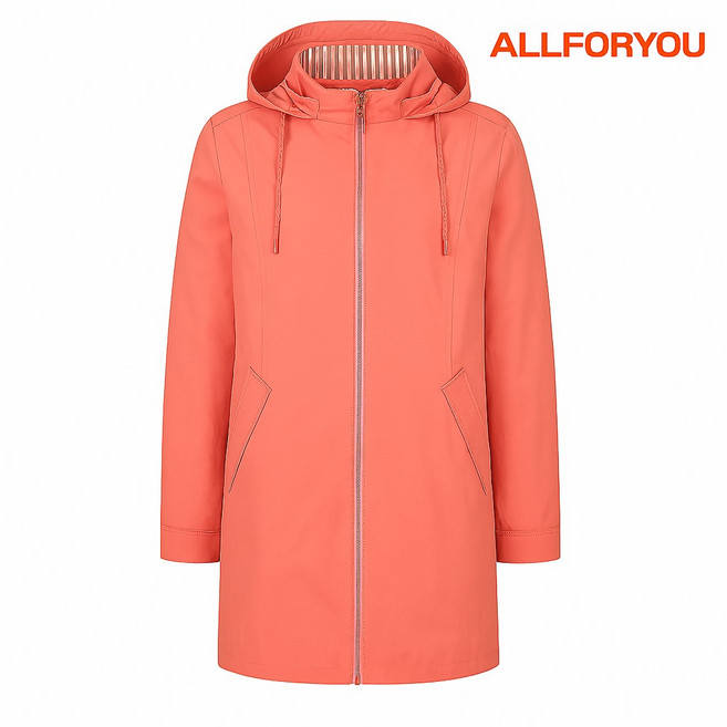 올포유 여성 후드 탈부착 중기장 사파리 점퍼 (ALFRM2321)