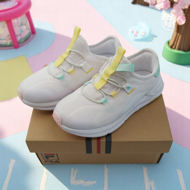 휠라 키즈 메쉬 슬립온 슈즈