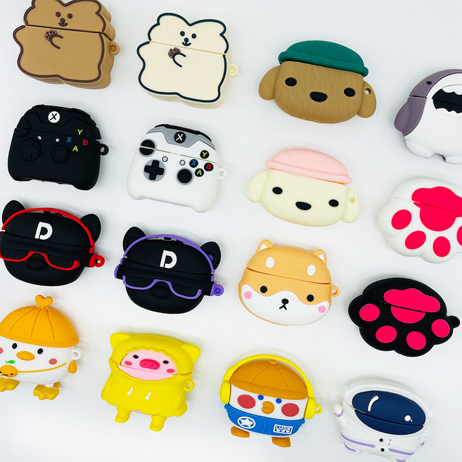 도르르르 에어팟 3세대 케이스 에어팟 프로케이스 에어팟 1/2세대 케이스 실리콘 커플 귀멸의칼날 피규어, 34