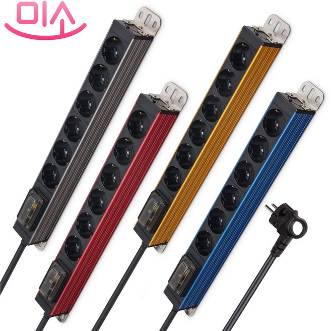 국산 현대 누전차단 알루미늄 고용량 6구 멀티탭, 1개, 그레이, 1.5m