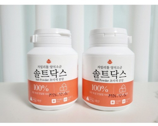 자일리톨 양치소금 치약 솔트닥스 100gx2통 초미세 분말 소금 천일염100%, 100g, 2개