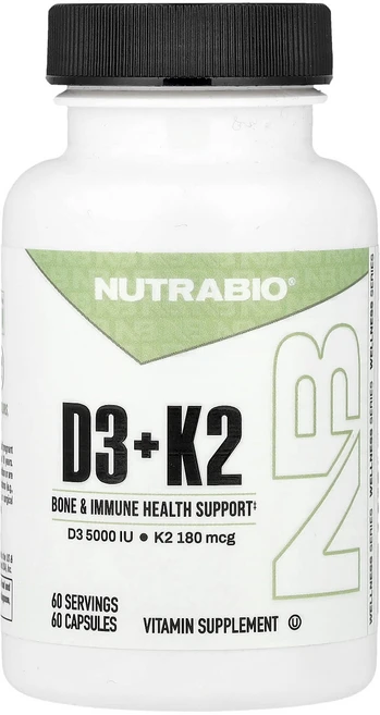 뉴트라바이오랩스 D3 K2 베지캡슐 60정, 5병 - 쿠팡