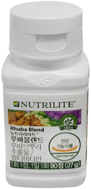 암웨이 Amway 뉴트리라이트 루바블렌드 멀티비타민 90정 (27g), 1개, 27g - 쿠팡