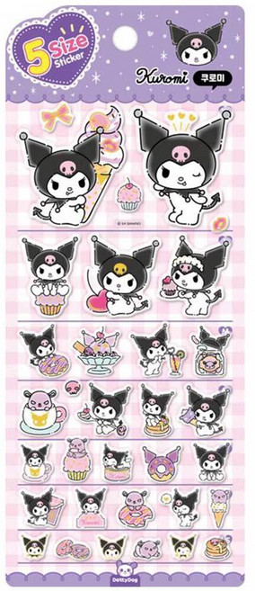 산리오 5사이즈 스티커 쿠로미