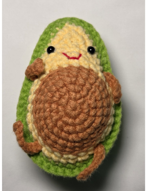 몽글공방 뜨개인형 손뜨개 키링 완성품 과일 야채, 1개, 아보카도