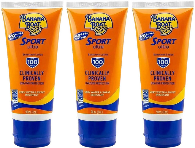 바나나보트 스포츠 울트라 선크림, 90ml, 3개