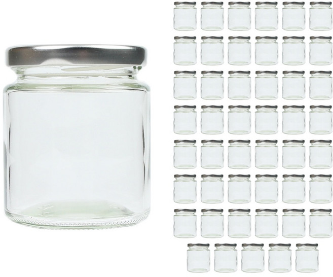 공병상회 DW공통200 유리병 + 63파이/러그캡 실버 180ml, 48개