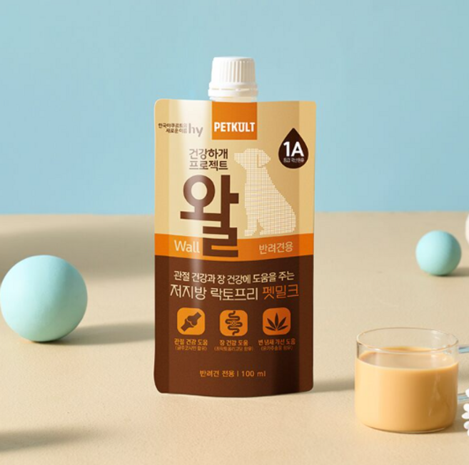 (hy)저지방 락토프리 펫쿠르트 건강하개 프로젝트 왈 5개입, 관절+장건강, 100ml, 5개