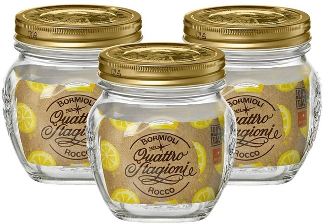 보르미올리 콰트로 밀폐유리병 암포라 500ml (와이드) 3개