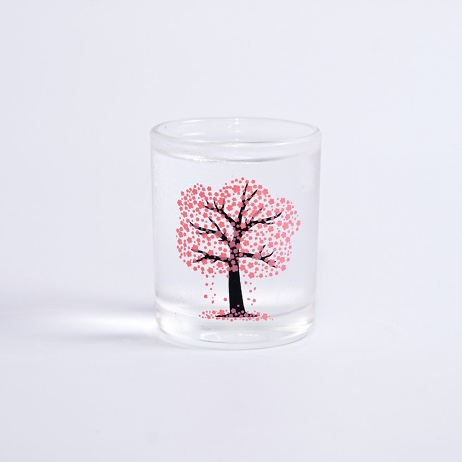 인생술잔 색이변하는 벚꽃 소주잔 60ml, 벚꽃잔, 4개