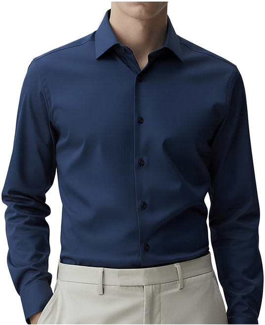 남성 정상 와이셔츠 긴팔 남자셔츠 세미 슬림핏 스판 무지 슬림핏와이셔츠 남방