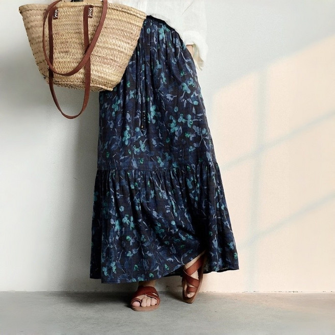ZAJA 여성 플라워 스커트 여름 머메이드스커트 휴양지룩 바캉스룩