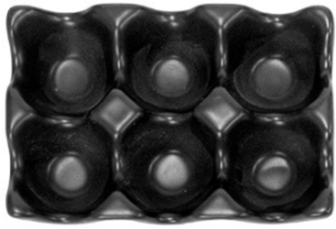 구디푸디 미뇽 드 세라믹 에그 트레이, BLACK 제트 블랙, 3개