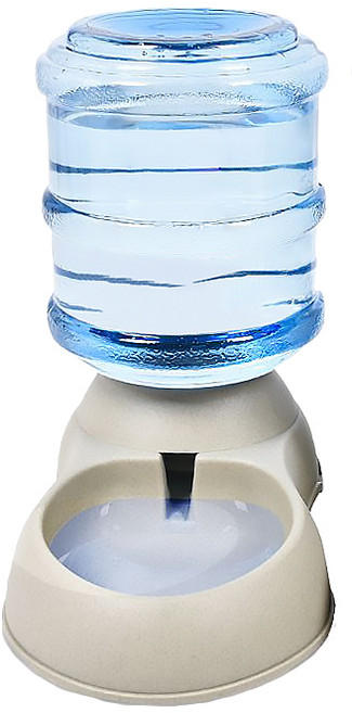 寵物自動飲水器 貓狗通用重力補水碗, 1個, 3.8L 飲水器, 米色系(3.8L 飲水器)