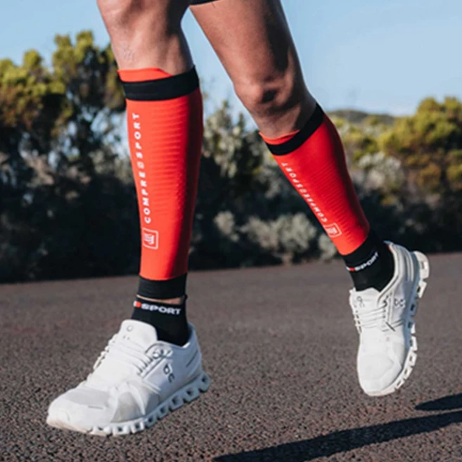 컴프레스포트 스포츠 러닝 컴프레션 카프 슬리브 R2 3.0 종아리 보호대, 레드 - 쿠팡