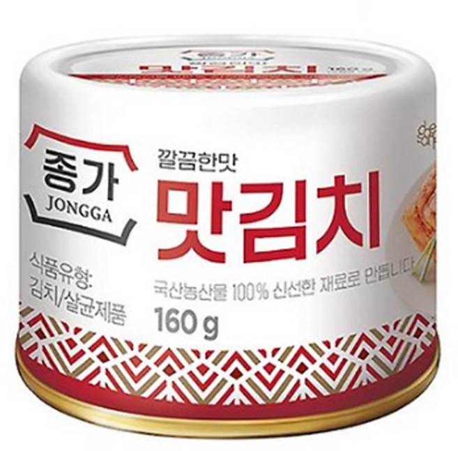 종가집 깔끔한맛 맛김치캔, 160g, 36개