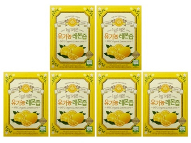 홀베리 1일 1레몬 유기농 레몬즙, 280g, 6개