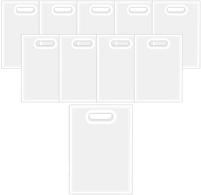 링비츠 클리어엣지 손잡이 투명 쇼핑백 CE01, 화이트, 10매