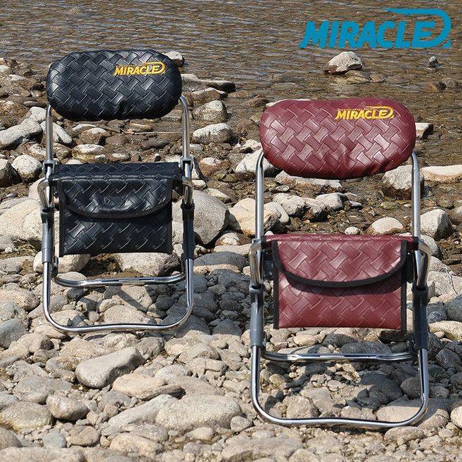 미라클 미니의자 접이식 민물낚시의자, 블랙