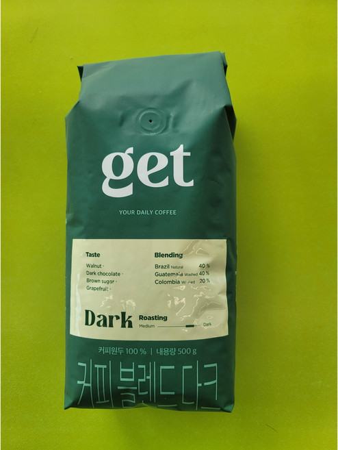 Cu원두커피 카페 겟 다크블렌드 500g 갓볶은 원두 커피 Cu커피 Cu원두커피, 1개