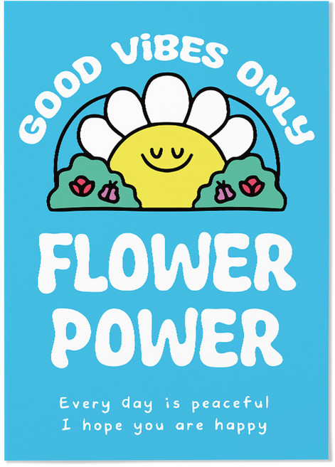 오홀리브 접착 매직 인테리어 운수 포스터, 행운의 꽃 에너지