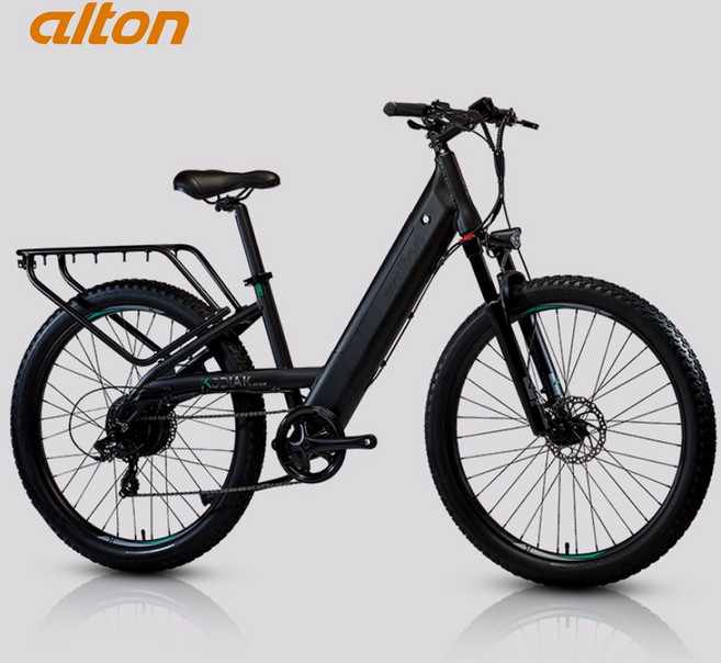 2024년 알톤 코디악 27.5S 8단 500W 파스 스루툴겸용 eMTB 전기 자전거, 코디악 27.5S (460프레임), 매트블랙