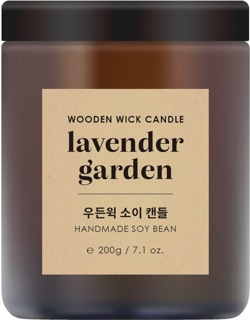 더허브샵 우든윅 소이캔들, 라벤더가든, 200g, 2개