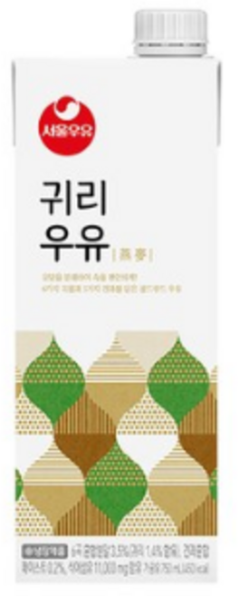 서울우유 귀리우유, 4개, 750ml