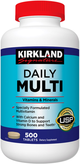 커클랜드 데일리 멀티 비타민 500정 (타블렛) Kirkland Daily Multivitamin 500tabs, 1개