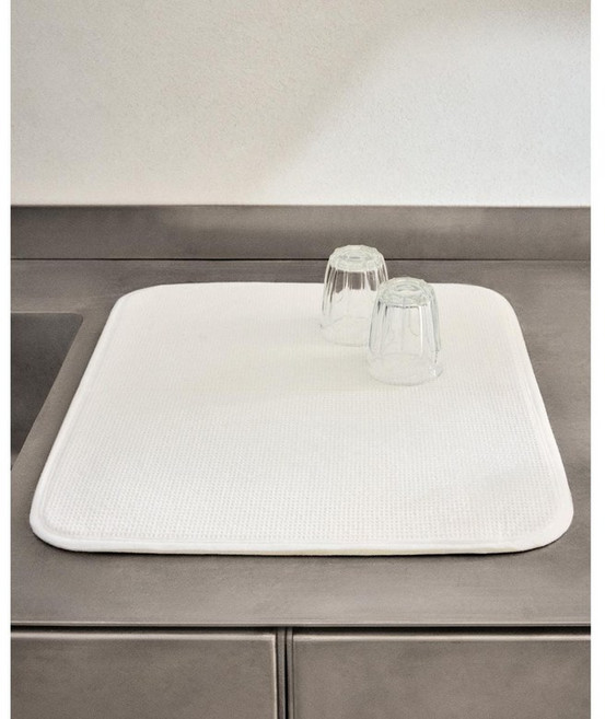 자라홈 브랜드관 접시 건조 매트 47259026733 423477, 0.5 x 40 x 45 cm, 크림