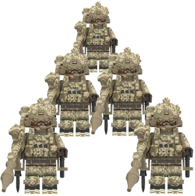 밀리터리 솔져 시리즈 8. 미국 스페셜포스(야전특수부대) 군인/경찰/특수부대/ARMY 호환블록 브릭미니피규어 취미/수집/장식/컬렉션용 커스텀 블록피겨, 0801. 미국 스페셜포스(야전특수부대) (x5개), 1개