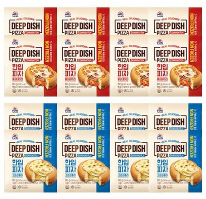 사조 대림 미니 한입피자 12개 / 고르곤졸라 x 6개 + 콤비네이션 x 6개 (냉장), 80g