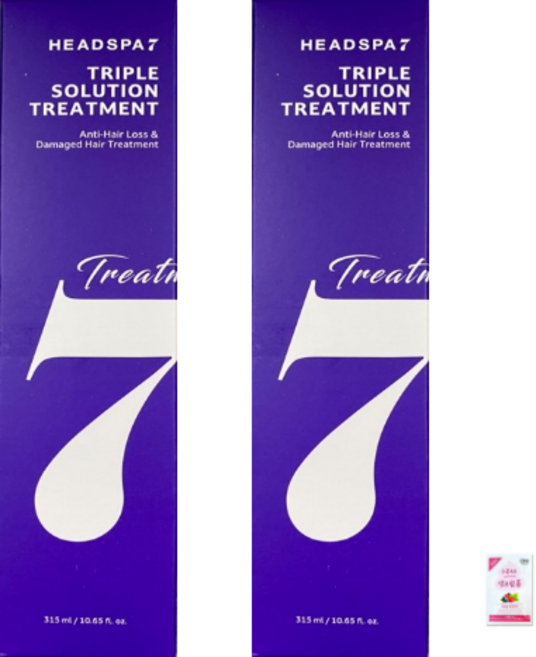 헤드스파7 시즌5 트리플 솔루션 트리트먼트 315 밀리 2 EA + 폼클렌징(3ml) _Anti-Hair loss & Damaged Hair Treatment