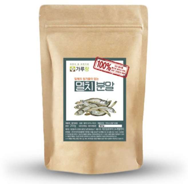 가루랑 100% 국산 멸치분말 선식 200g, 1개