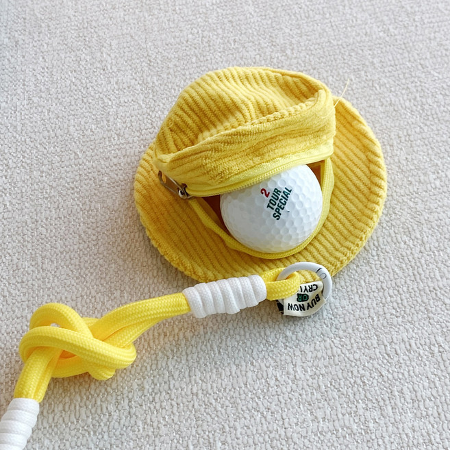 코로듀이 골프공 주머니 볼파우치, 1개, 옐로우
