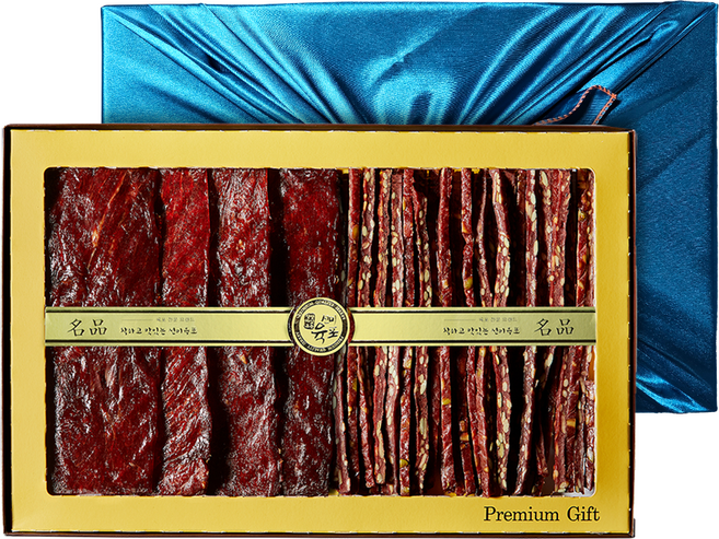 선미육포 프리미엄 선물세트 소고기혼합육포 N3호 640g 보자기포장, 1세트