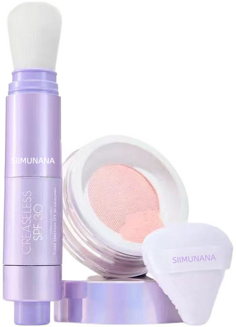 細膩柔焦霧面妝感持久定妝散粉, 1個, 01