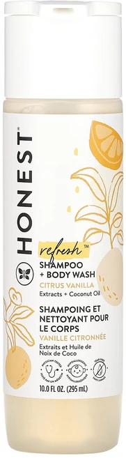 The Honest Company 리프레시 샴푸 + 바디 워시 시트러스 바닐라 295ml(10fl oz), TheHonestCompany리프레시샴푸바디워시시트러스 - 쿠팡