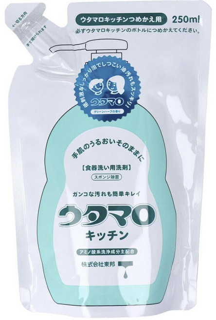 우타마로 주방 식기세척용 세제 리필용, 1개, 250ml
