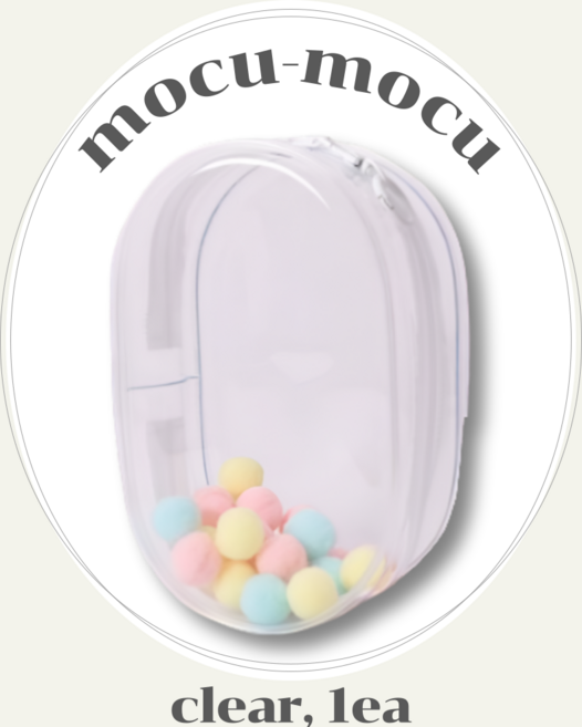 모꾸모꾸 인형 케이스 키링 투명 커버 팝마트 1세대 2세대 3세대 호환 방수 가방, 클리어, 1개