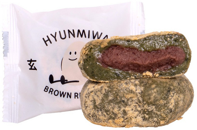 현미와 콩쑥개떡 국산 팥앙금 제주해풍쑥 유기농 현미로 만든 굳지않는 개별포장떡, 60g, 10개