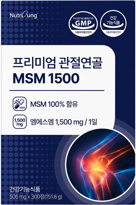 뉴트리정 프리미엄 관절연골 MSM 1500 대용량, 1개, 300정