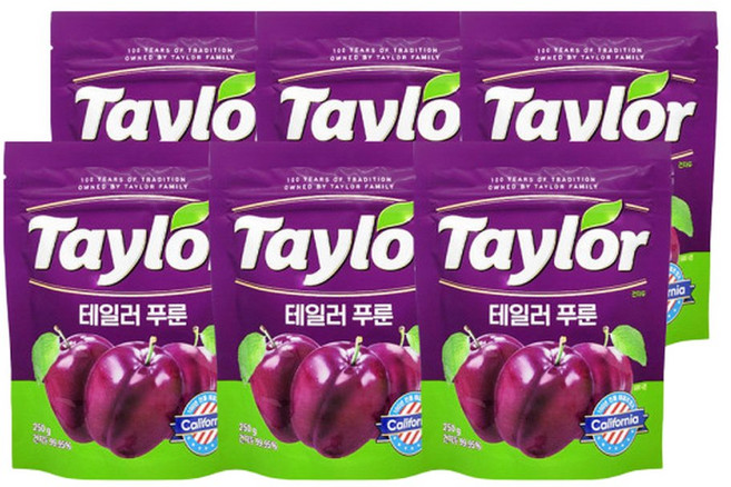 테일러팜스 푸룬 건자두 250g 6개/mjc, 6개
