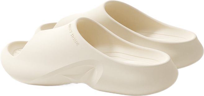 헨센 모노톤 아치 쿠션 슬리퍼 4cm, 화이트, 1개