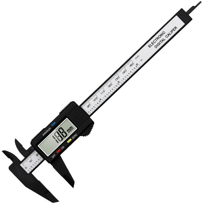 電子數位游標卡尺 0.1mm測量 公英制轉換 DIY測量工具, 1個