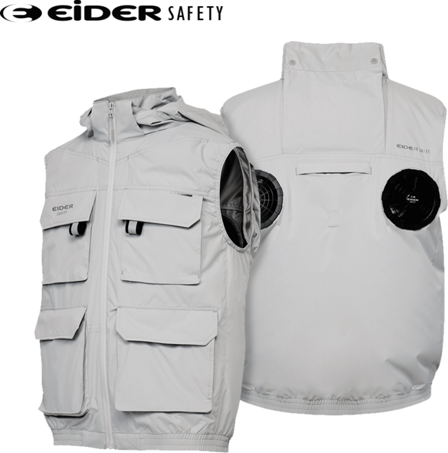 [아이더세이프티] 에어로쿨링베스트3 (라이트그레이) 시원한여름 냉감 쿨 쿨링 아이스 (배터리포함)