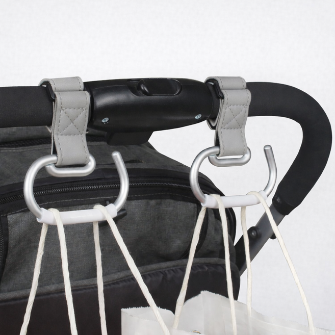 리소움 외출필수 튼튼한 유모차걸이, 2개, 그레이